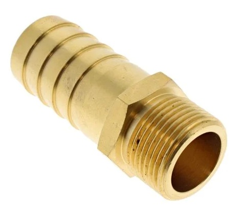 Brass 1" Male BSP Thread to 1" Hose Tail Fitting