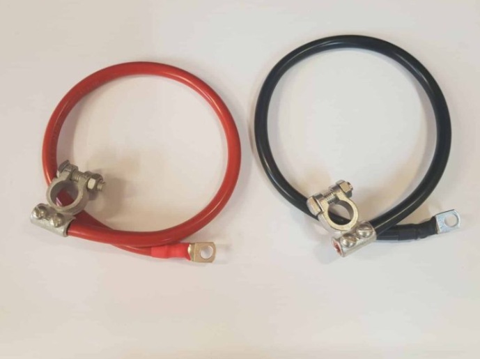 50mm² Battery Leads with Battery Terminal and Lug (Made to Size)